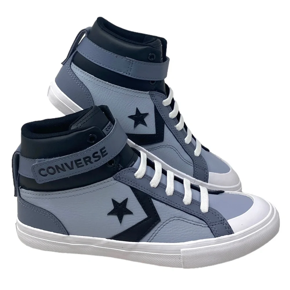 Converse Pro Blaze Strap Sneaker Kids Women's Leather Mid Top Gray Shoes A05708C